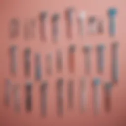 A close-up view of various trimming razors showcasing different designs and functionalities.