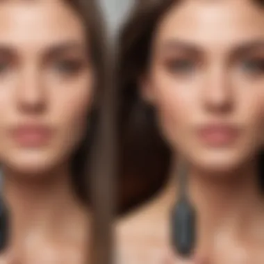 Comparative Analysis: Conair Brush vs. Traditional Flat Iron Side-by-side comparison of the Conair straightening brush and a traditional flat iron.