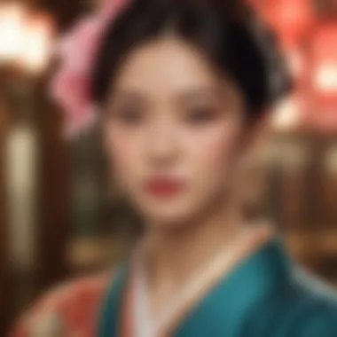 The vibrant cultural backdrop of a K-drama setting illustrating traditional elements.