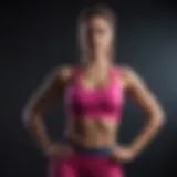 Trendy workout ensemble featuring vibrant colors and supportive fabrics.