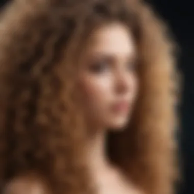 Close-up of curly hair texture after using Mane and Tail shampoo.