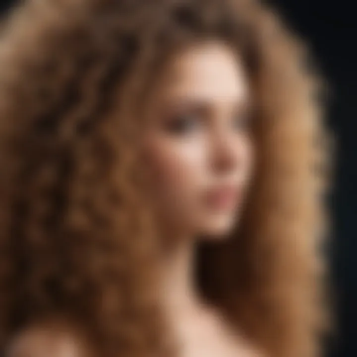 Close-up of curly hair texture after using Mane and Tail shampoo.