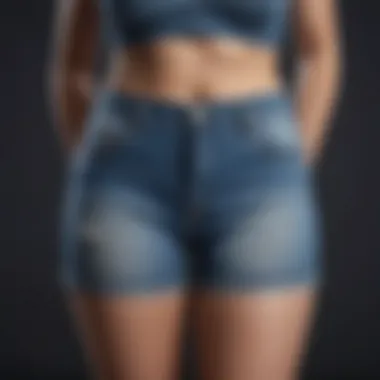 Variety of Styles Different styles of denim shorts to suit curvy body shapes