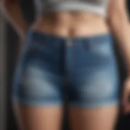 Stylish denim shorts tailored for curvy figures