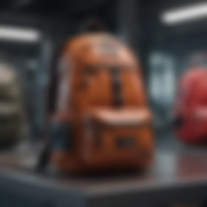 Collection of top designer gym backpacks showcased on a stylish display