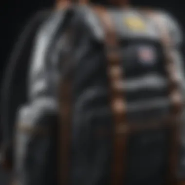 Craftsmanship and Durability Close-up of high-quality materials used in a designer gym backpack