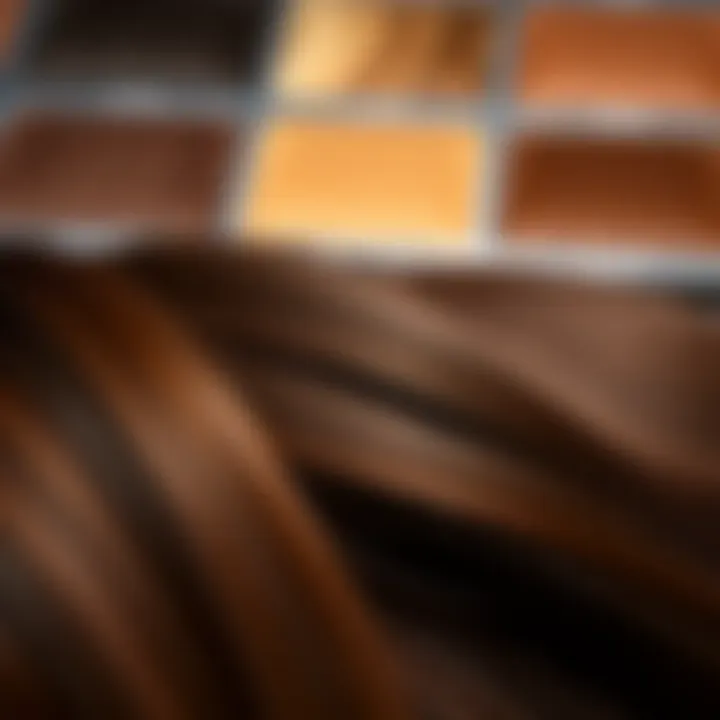 Exploring the Spectrum of Brown Hair Colors A palette of brown hair dye shades showcasing a variety of hues