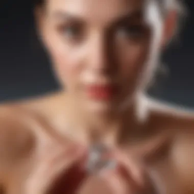 User demonstrating Kegel ball usage technique
