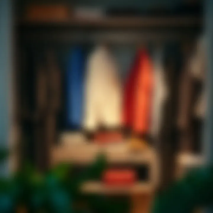 Curating a Stylish Work Wardrobe An organized wardrobe featuring stylish work attire