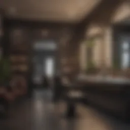 Luxurious salon environment for hair treatments