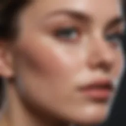 Close-up of clean skin with visible pores