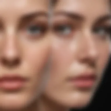 Results of Effective Pore Cleansing Before and after comparison of nose pore cleansing results