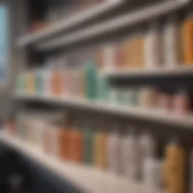 Diverse Range of Lotions Selection of popular skin firming lotions on a shelf