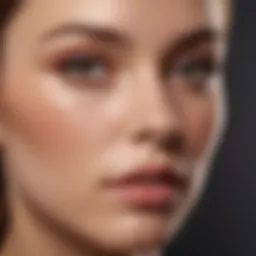 A serene close-up of radiant skin showcasing a smooth, even complexion.