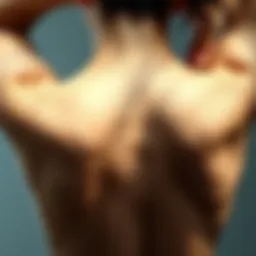 Close-up of skin with back acne