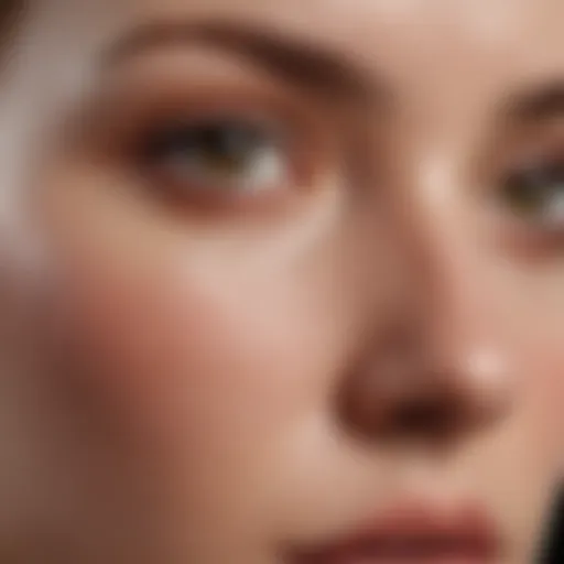 Close-up of a refined skin texture illustrating minimized pores