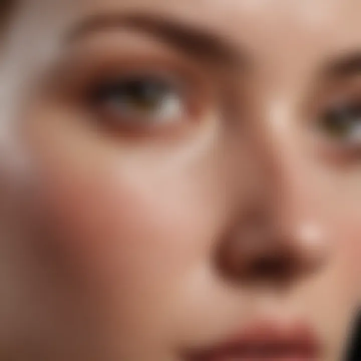Close-up of a refined skin texture illustrating minimized pores