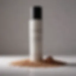 A bottle of clear dark spot body lotion with natural ingredients
