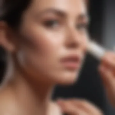 A close-up of a soothing lotion being applied to skin