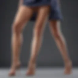 Close-up of legs with dark spots caused by sun exposure