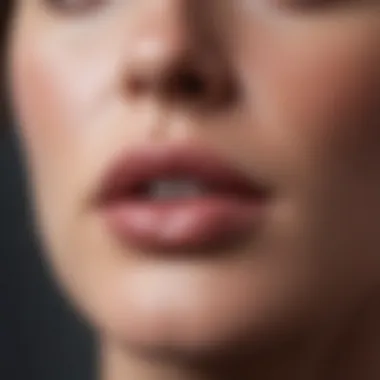 Consultation for Lip Enhancement Close-up of a professional consultation for lip enhancement