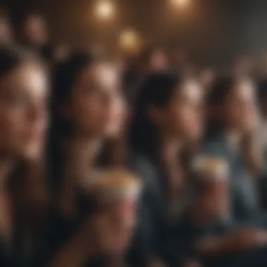 Shared Thrills of Horror A group of friends watching a horror movie together