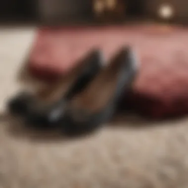 Elegant house shoes on a comfortable rug