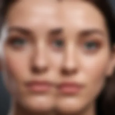 Skincare Results Comparison Before and after results of skincare treatment