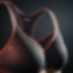 Close-up of a high-impact sports bra showcasing its support features