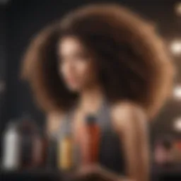 Product display of leading curly hair care brands