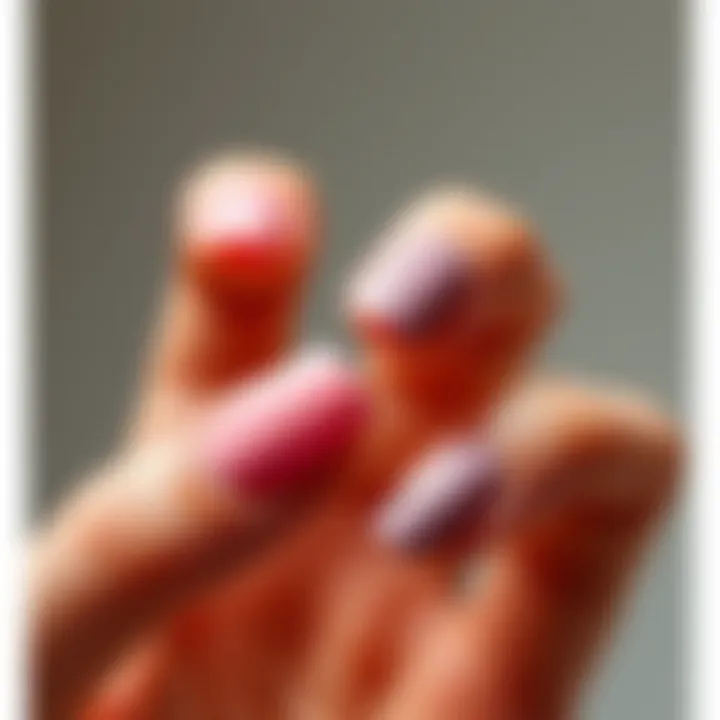 Matte finish nails in trendy color palettes