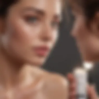 Expert Reviewing Cream Ingredients A thoughtful expert reviewing ingredients and benefits of a stretch mark cream