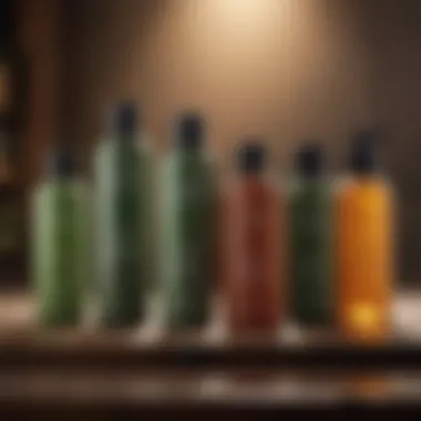 A collection of Aveda product samples ready for salon treatments