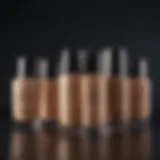 A captivating display of cool tone foundation shades.