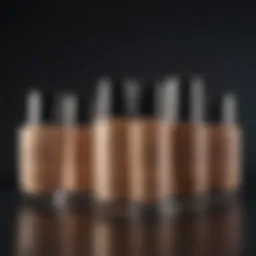 A captivating display of cool tone foundation shades.