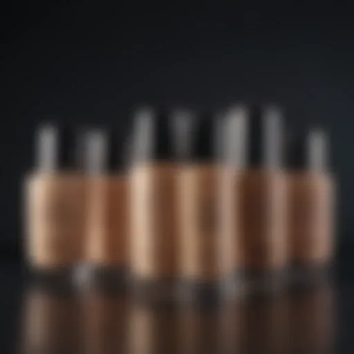 A captivating display of cool tone foundation shades.