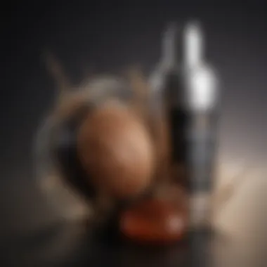 Close-up of key ingredients known for repairing damaged hair
