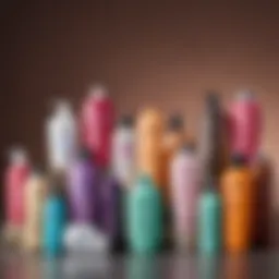 A vibrant display of various drugstore conditioners specifically for damaged hair