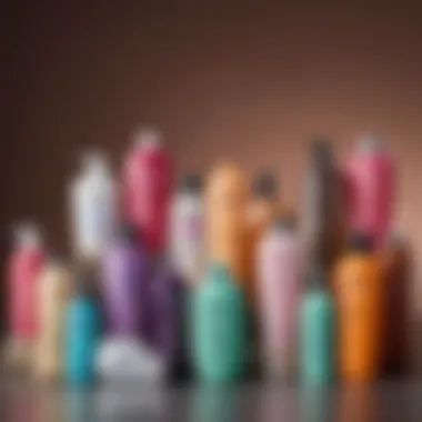 A vibrant display of various drugstore conditioners specifically for damaged hair