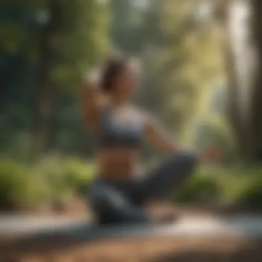 A person practicing yoga in a beautiful outdoor location