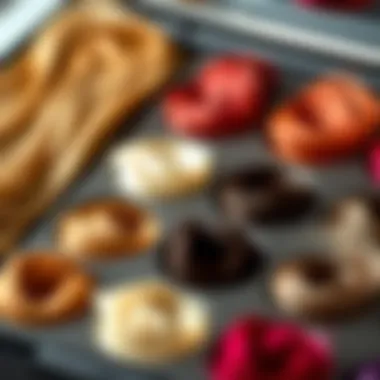 A palette of semi-permanent hair dyes in various shades suitable for dirty blonde hair