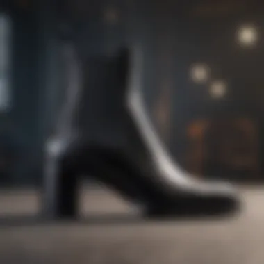 Detailing the Design and Material of Chelsea Boots Close-up of the intricate design and material of Chelsea boots