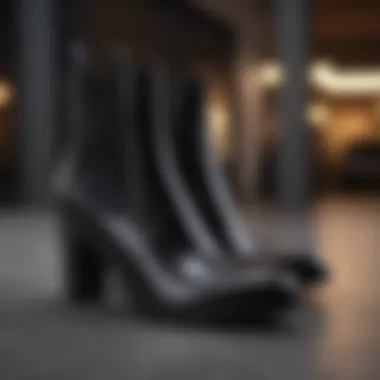 The Elegance of Black Chelsea Boots with Heels Elegant black Chelsea boots with heels on a stylish surface