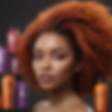 A collection of vibrant hair care products designed for textured hair.