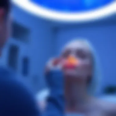 Safe Application Methods for Blue Light Therapy Diagram illustrating safe blue light therapy application methods