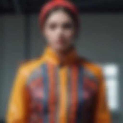 A vibrant collection of alternative fashion garments showcasing unique designs and textures