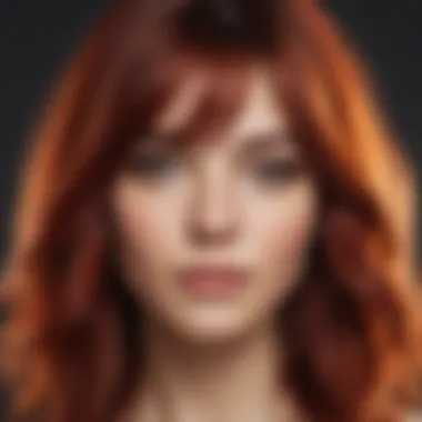 Vibrant hair color transformation showcasing Bumble and Bumble products