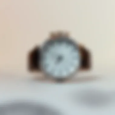 Sleek Minimalism in Fashion Timepieces Minimalist watch with a sleek metallic finish