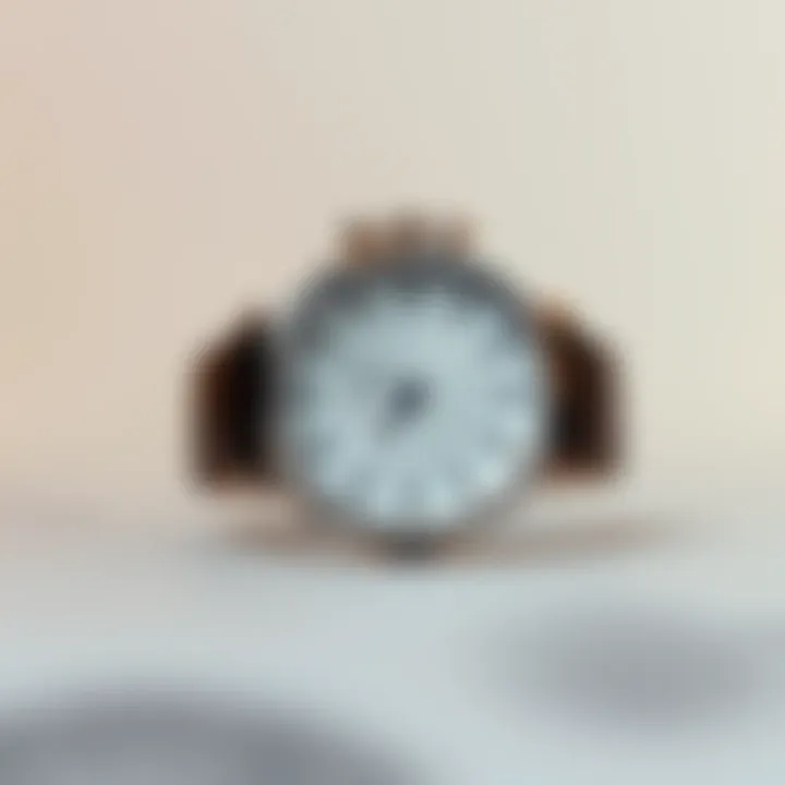 Sleek Minimalism in Fashion Timepieces Minimalist watch with a sleek metallic finish