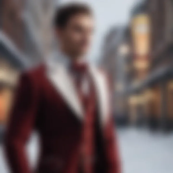Warm and fashionable groom's attire suitable for winter nuptials